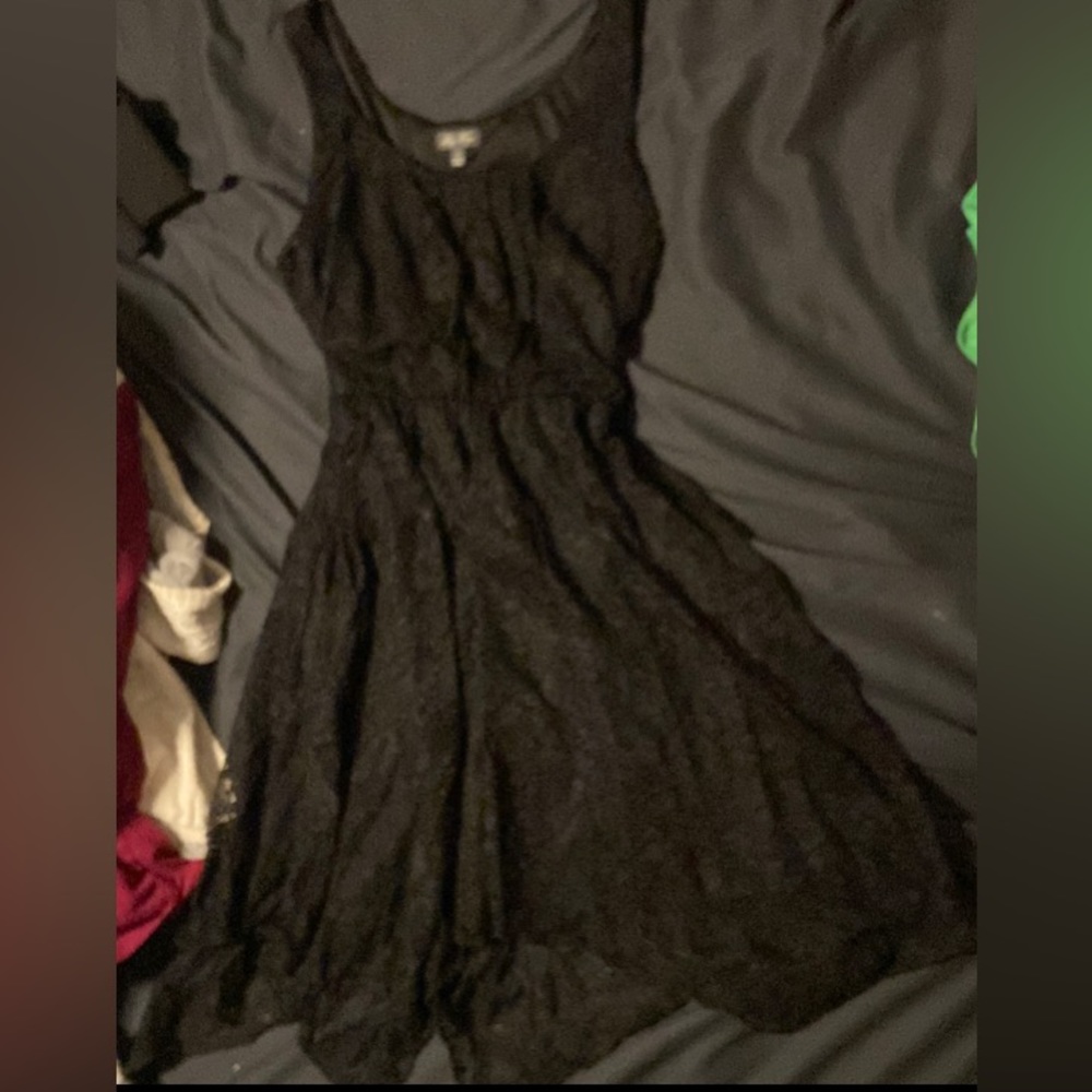 Black lace gothic lily rose size small dress